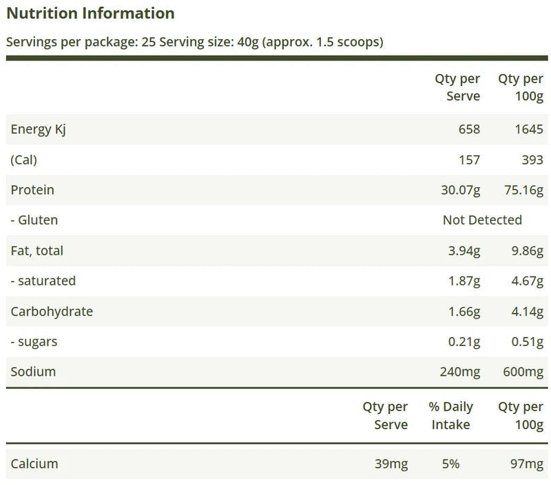 Proganics Plant Protein Powder Unflavoured 1kg - JING