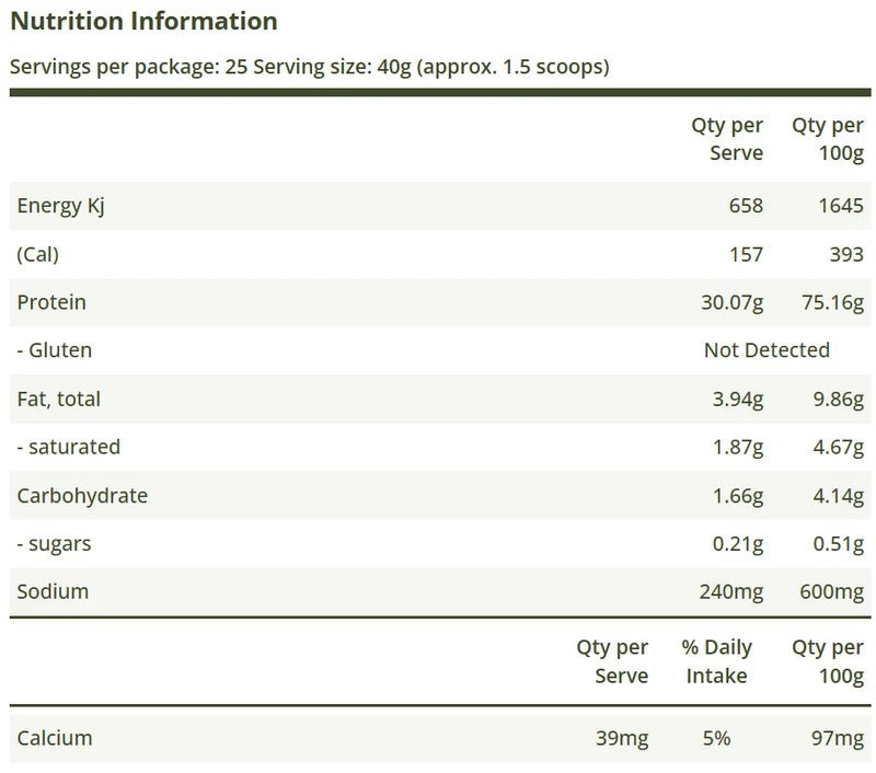 Proganics Plant Protein Powder Unflavoured 1kg - JING