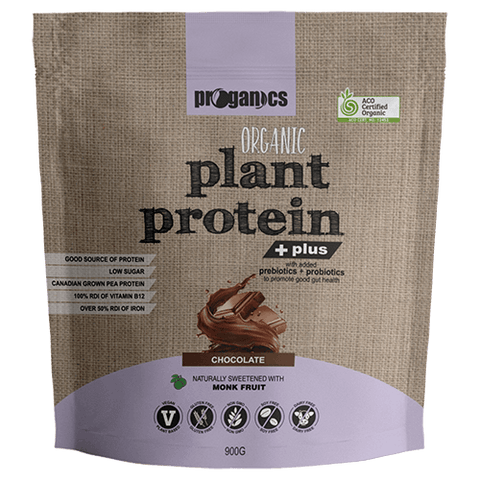 Proganics Proteína Vegetal Plus Chocolate 900g