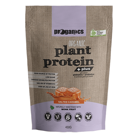 Proganics Proteína Vegetal Plus Caramelo Salado 450g