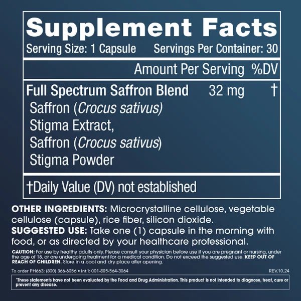 Prohealth Full Spectrum Saffron 30 Capsules - JING