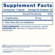 Prohealth L-Ergothinoneine 25 mg 30 Capsules - JING
