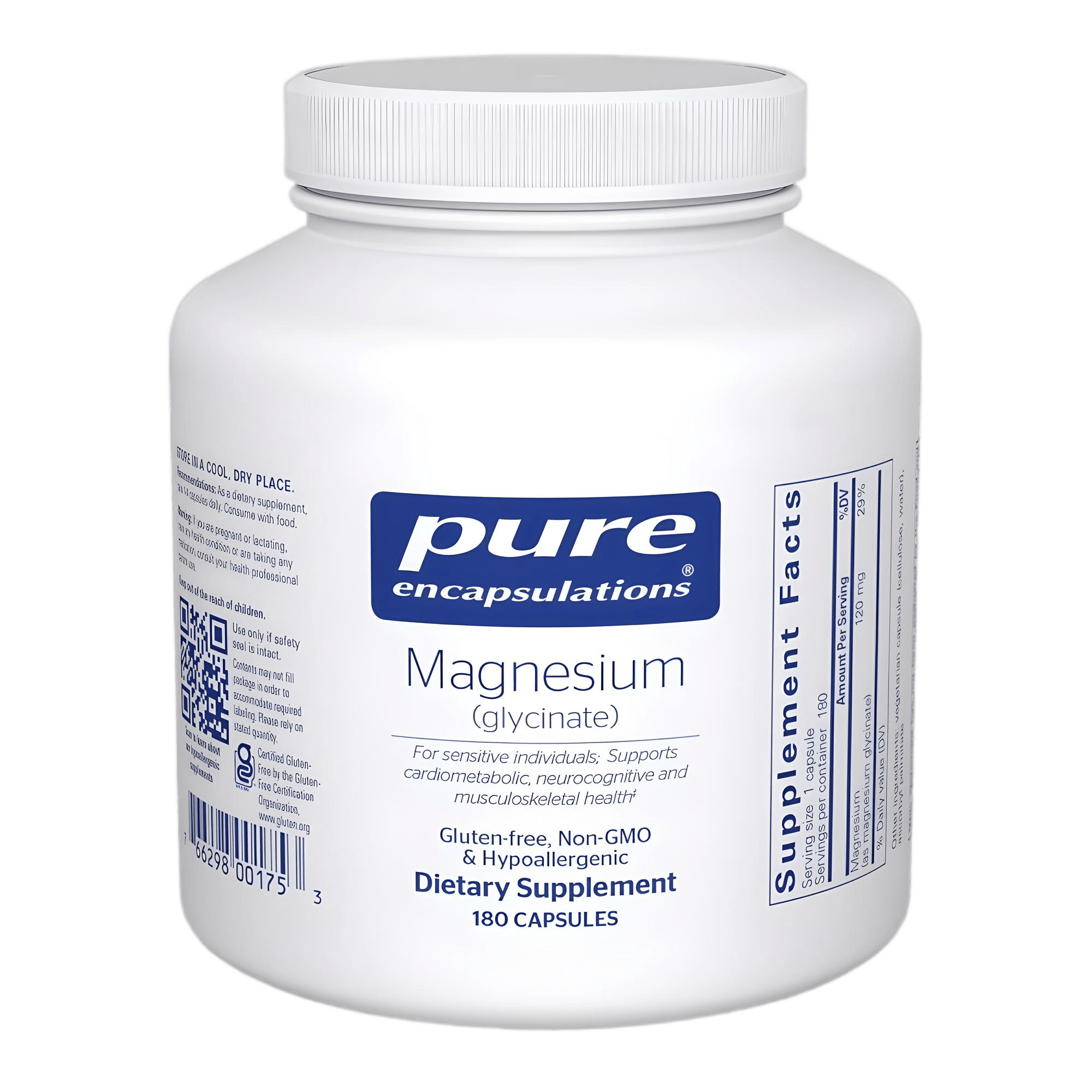 Pure Encapsulations Magnesium Glycinate 180 Capsules - JING Organics