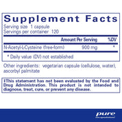 Pure Encapsulations NAC 900mg 120 Capsules - JING