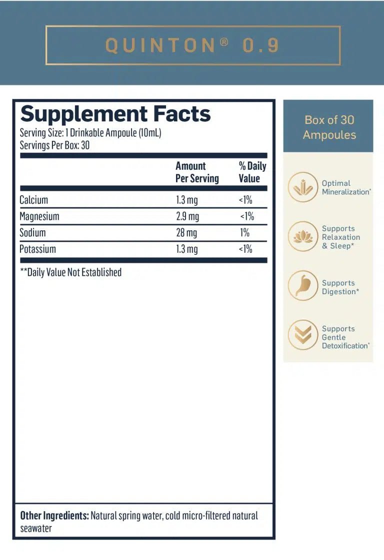 Quicksilver Scientific Original Quinton Isotonic 30 Ampoules - JING Organics