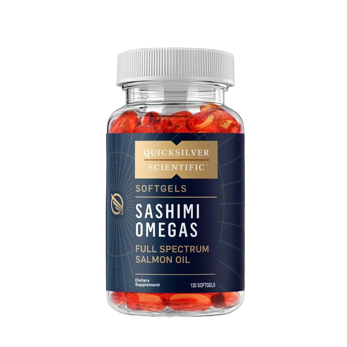 Quicksilver Scientific Sashimi Omegas Full Spectrum Salmon Oil 120 Softgels - JING