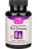 Dragon Herbs Extracto de Ginseng Rojo de Montaña Changbai Orgánico 100 cápsulas