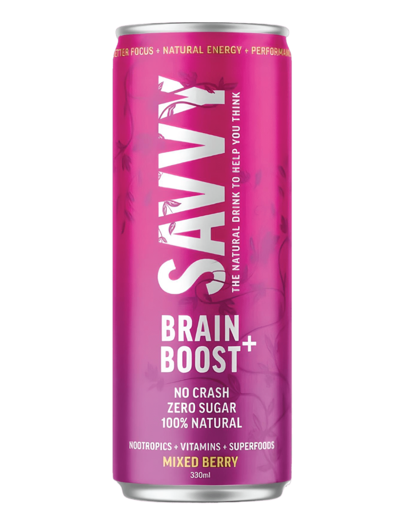 Savvy Brain Boost Drink Mixed Berry 330ml - JING Organics