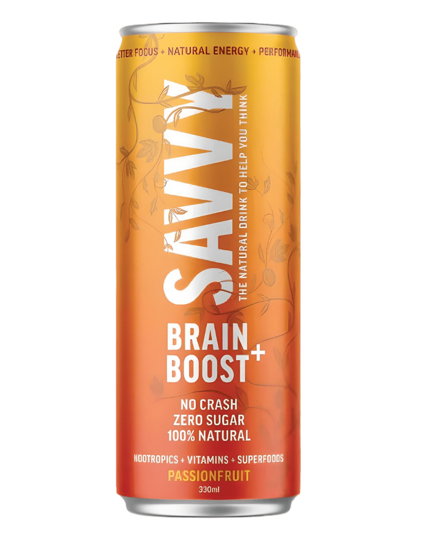 Savvy Brain Boost Drink Passionfruit 330ml - JING Organics