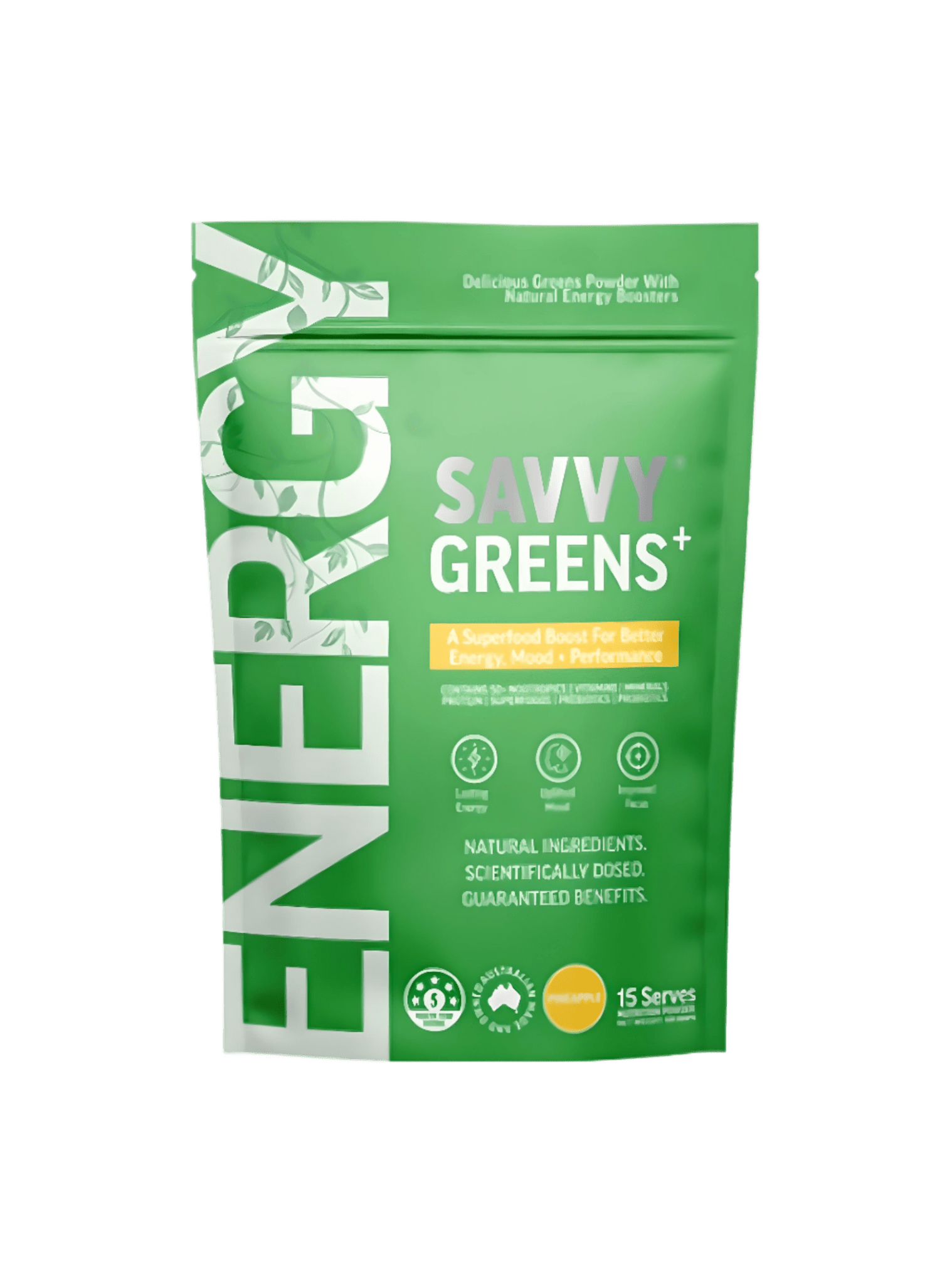 Savvy Greens+ Energy Powder 100g - JING Organics