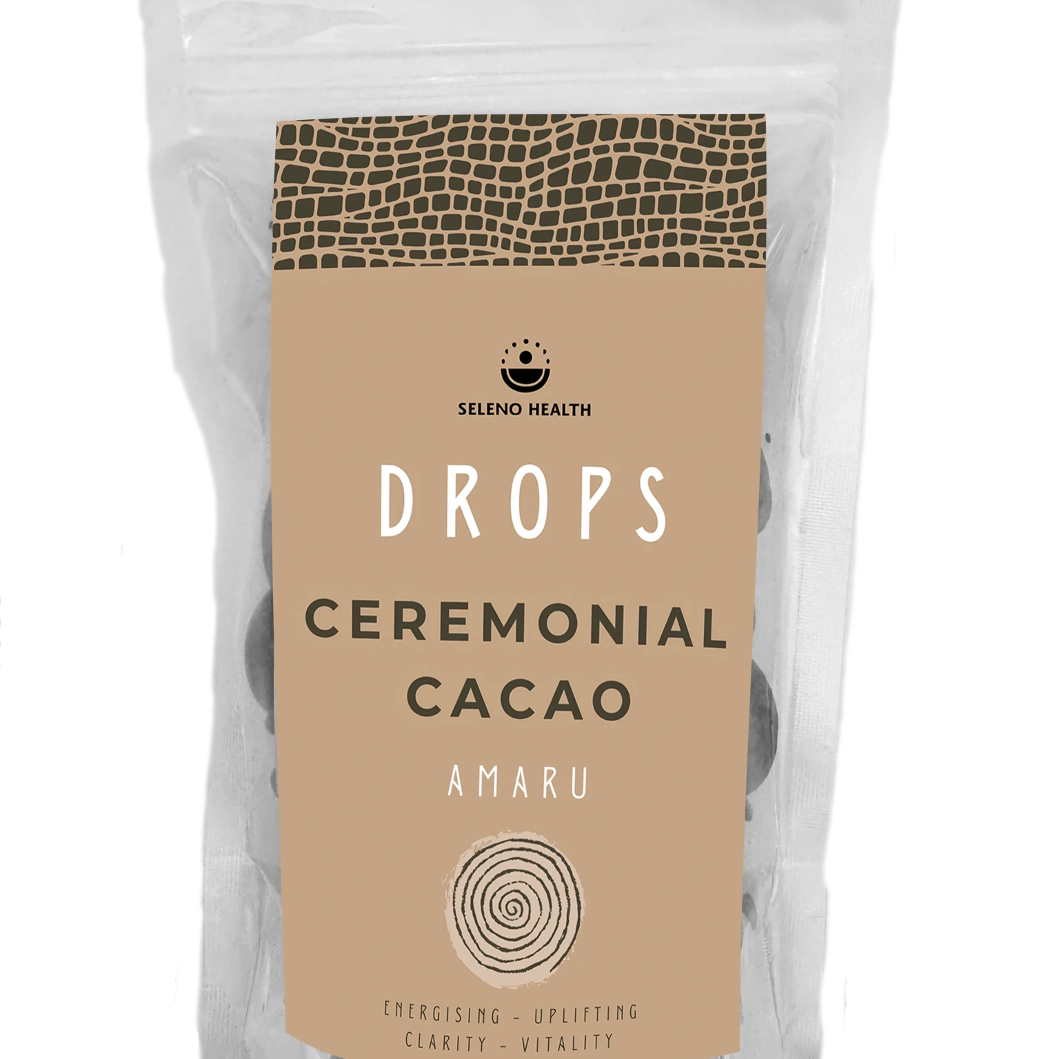 Seleno Health Ceremonial Cacao Drops Amaru 250g - JING