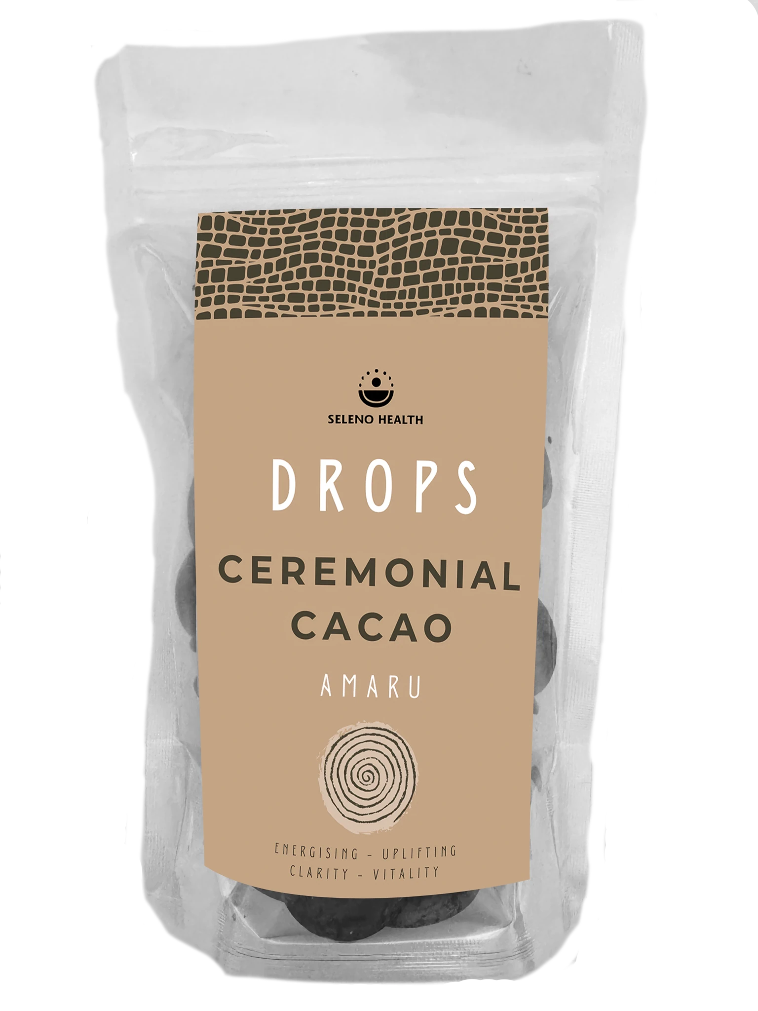 Seleno Health Ceremonial Cacao Drops Amaru 250g - JING