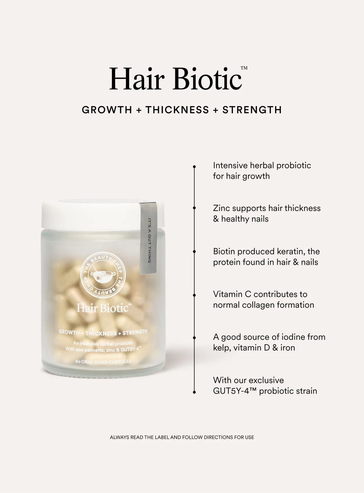 The Beauty Chef Hair Biotic 60 Capsules - JING