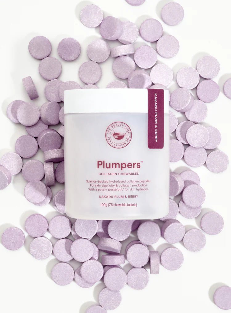 The Beauty Chef Plumpers Collagen Chewables Kakadu Plum & Berry 75 Chewables - JING