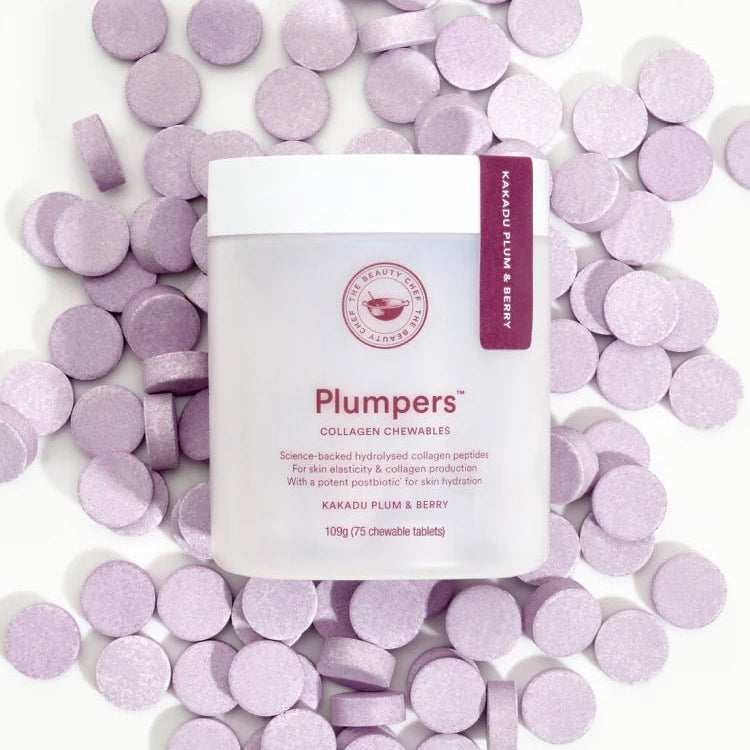 The Beauty Chef Plumpers Collagen Chewables Kakadu Plum & Berry 75 Chewables - JING