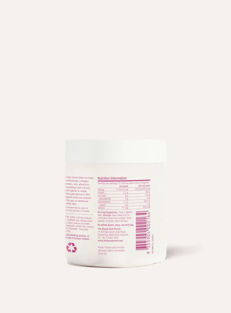 The Beauty Chef Plumpers Collagen Chewables Kakadu Plum & Berry 75 Chewables - JING