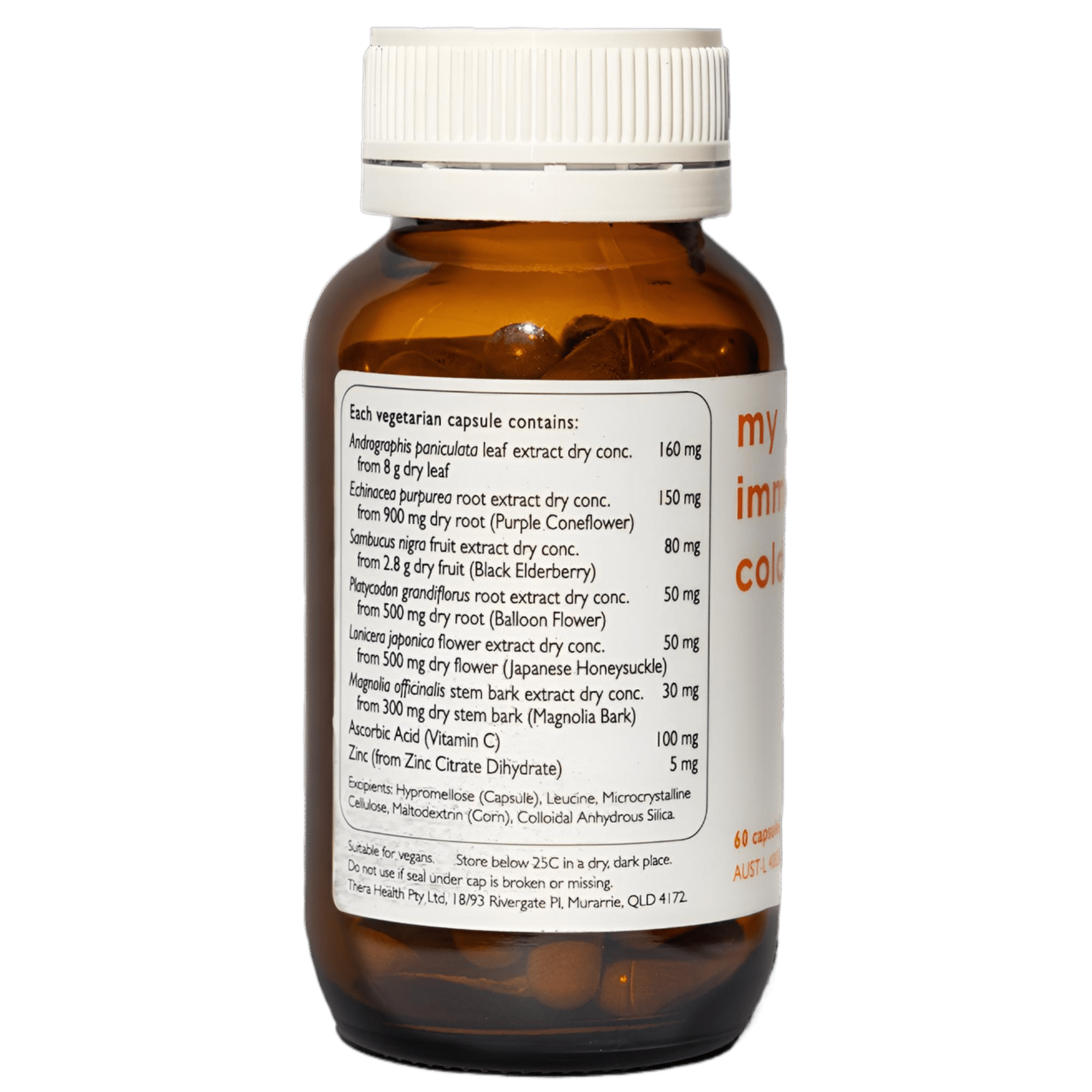 Therapure My Immune Cold + Flu 60 Capsules - JING Organics