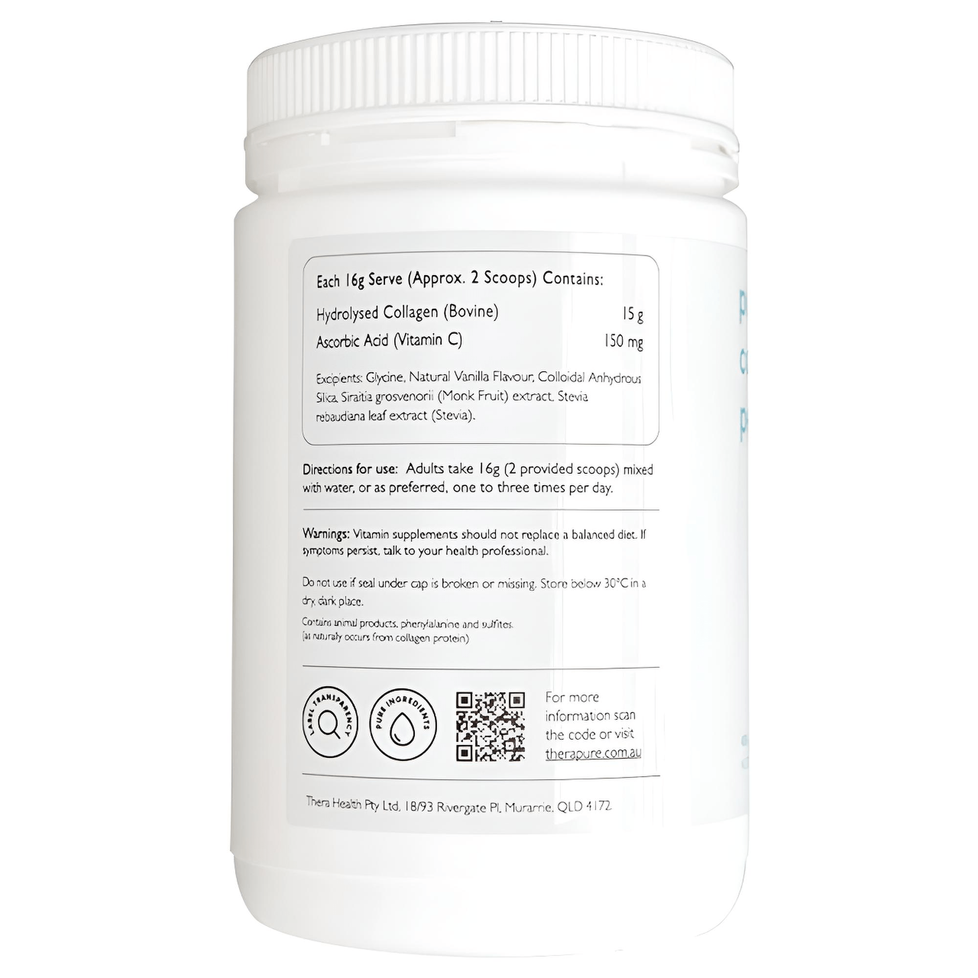 Therapure Pure Collagen Peptides + C 480g - JING Organics