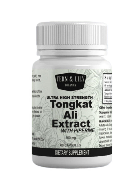 Extracto de Tongkat Ali de Fern &amp; Lily Botanica 500 mg 60 Cápsulas