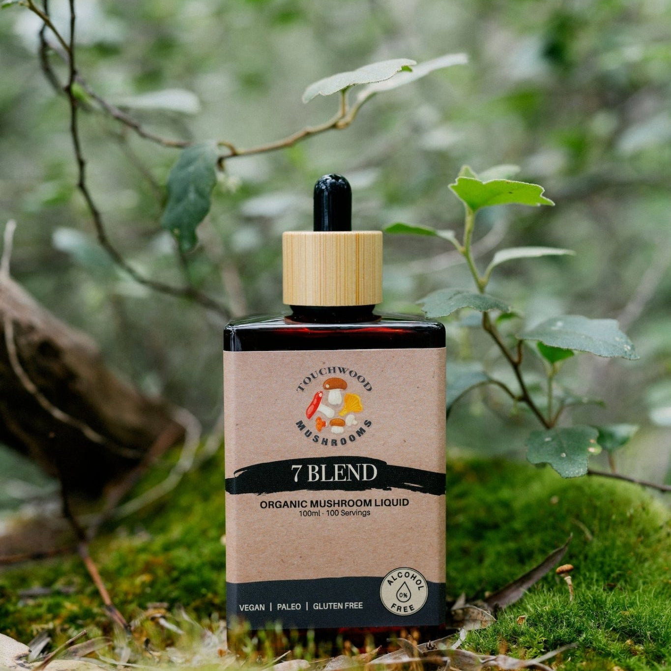 Touchwood Mushrooms Organic 7 Blend 100ml - JING Organics