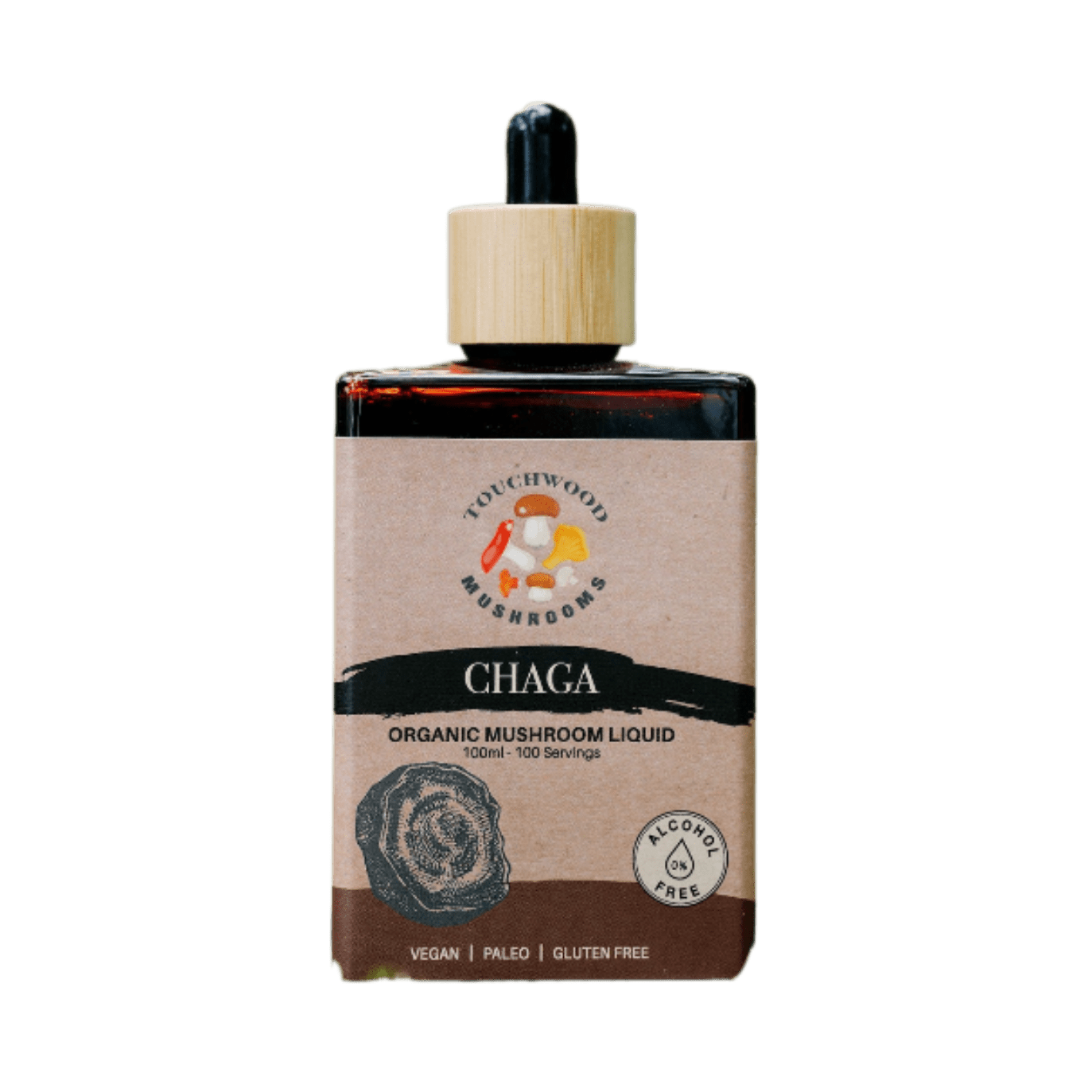 Touchwood Mushrooms Organic Chaga 100ml - JING Organics