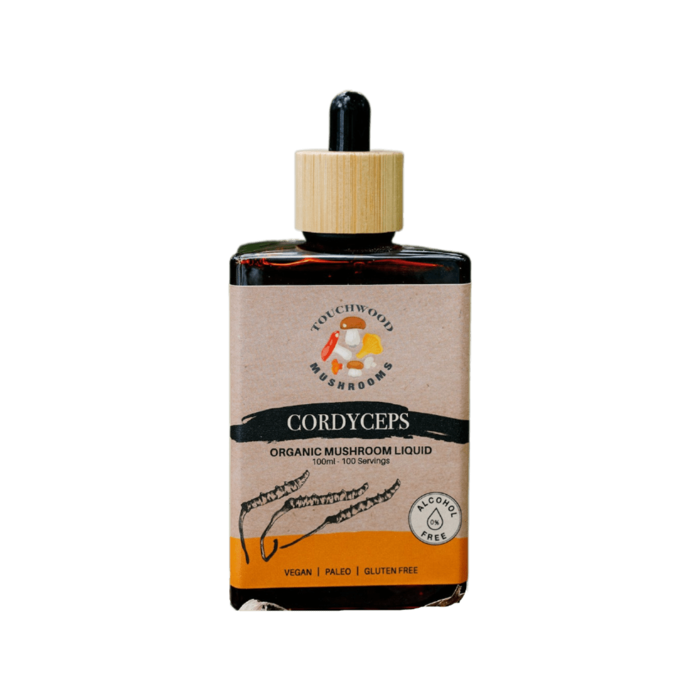 Touchwood Mushrooms Organic Cordyceps 100ml - JING Organics