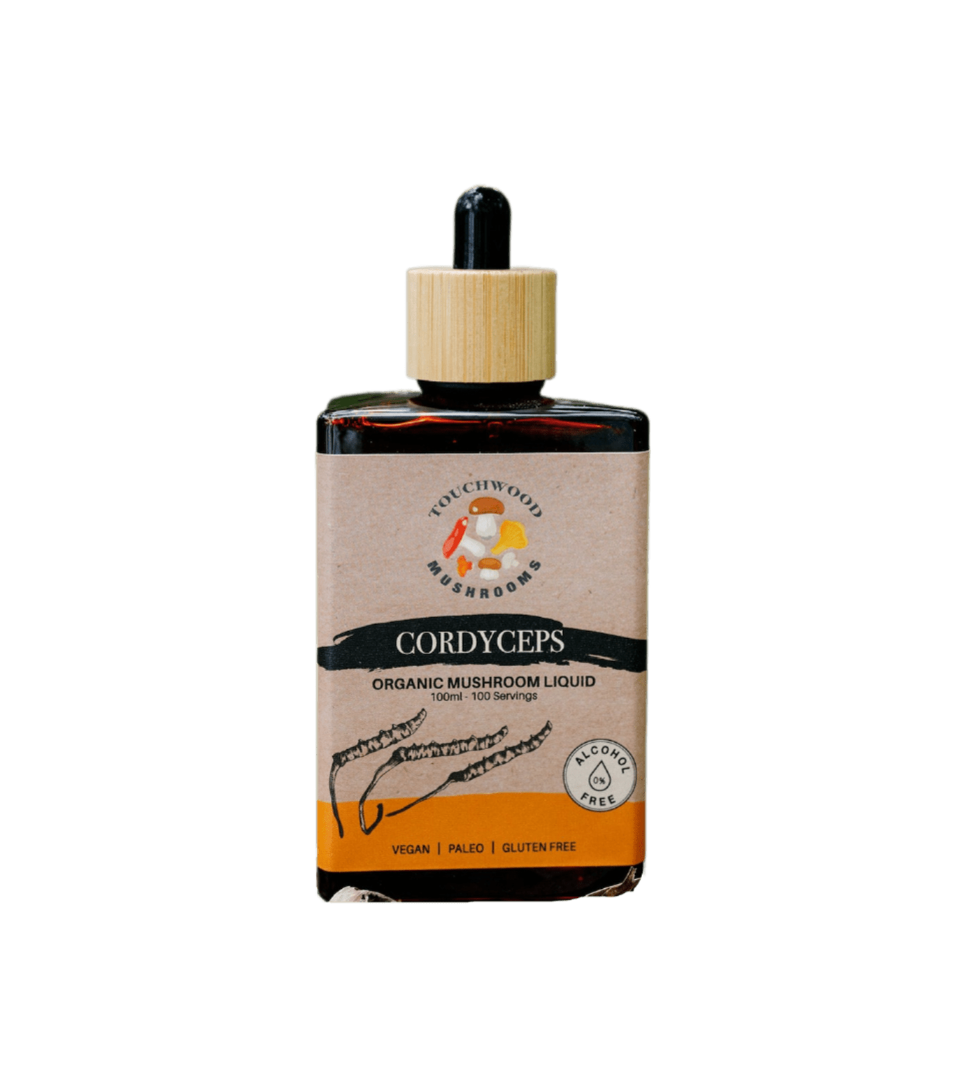 Touchwood Mushrooms Organic Cordyceps 100ml - JING Organics