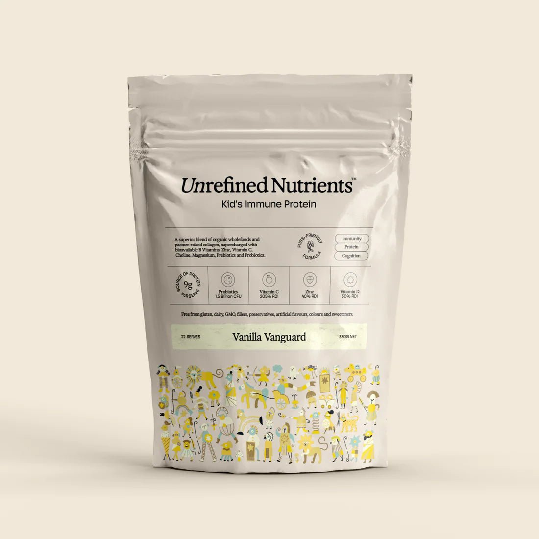 Unrefined Nutrients Kids Immune Protein 330g - JING