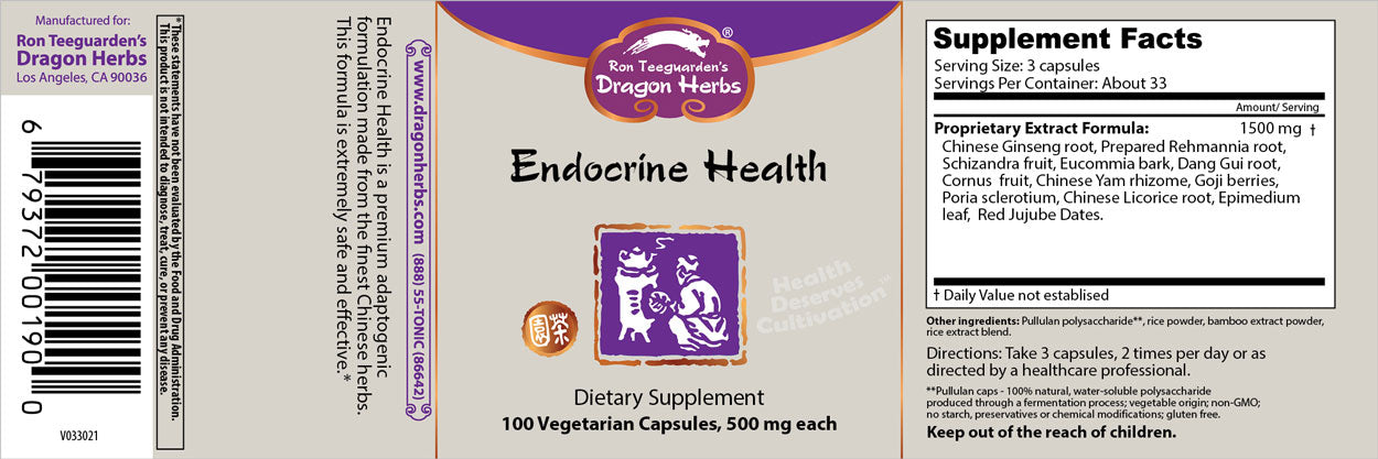 Dragon Herbs Salud Endocrina 100 Cápsulas