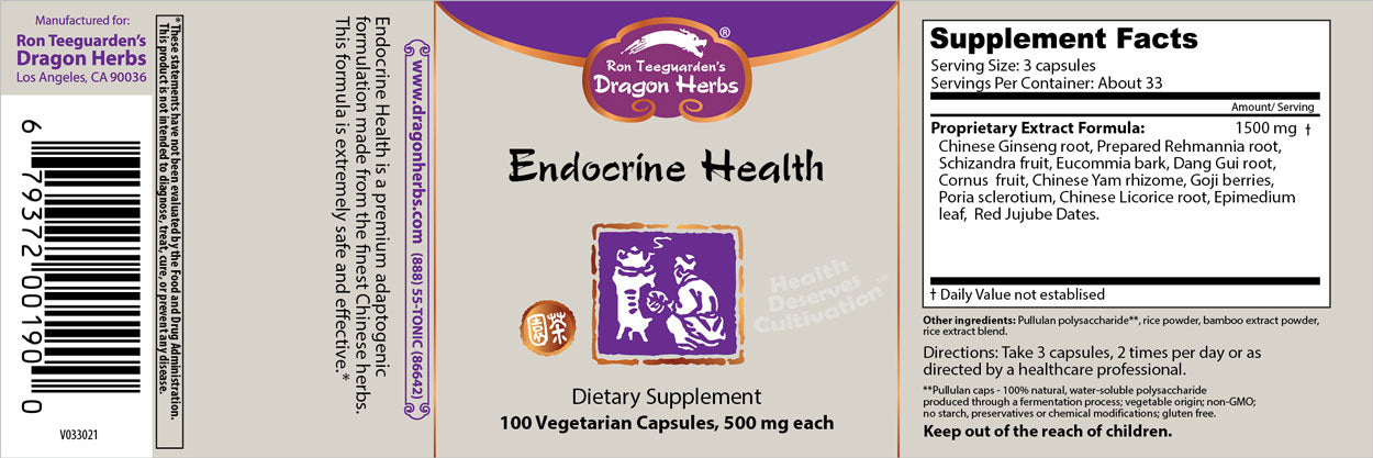 Dragon Herbs Endocrine Health 100 Capsules