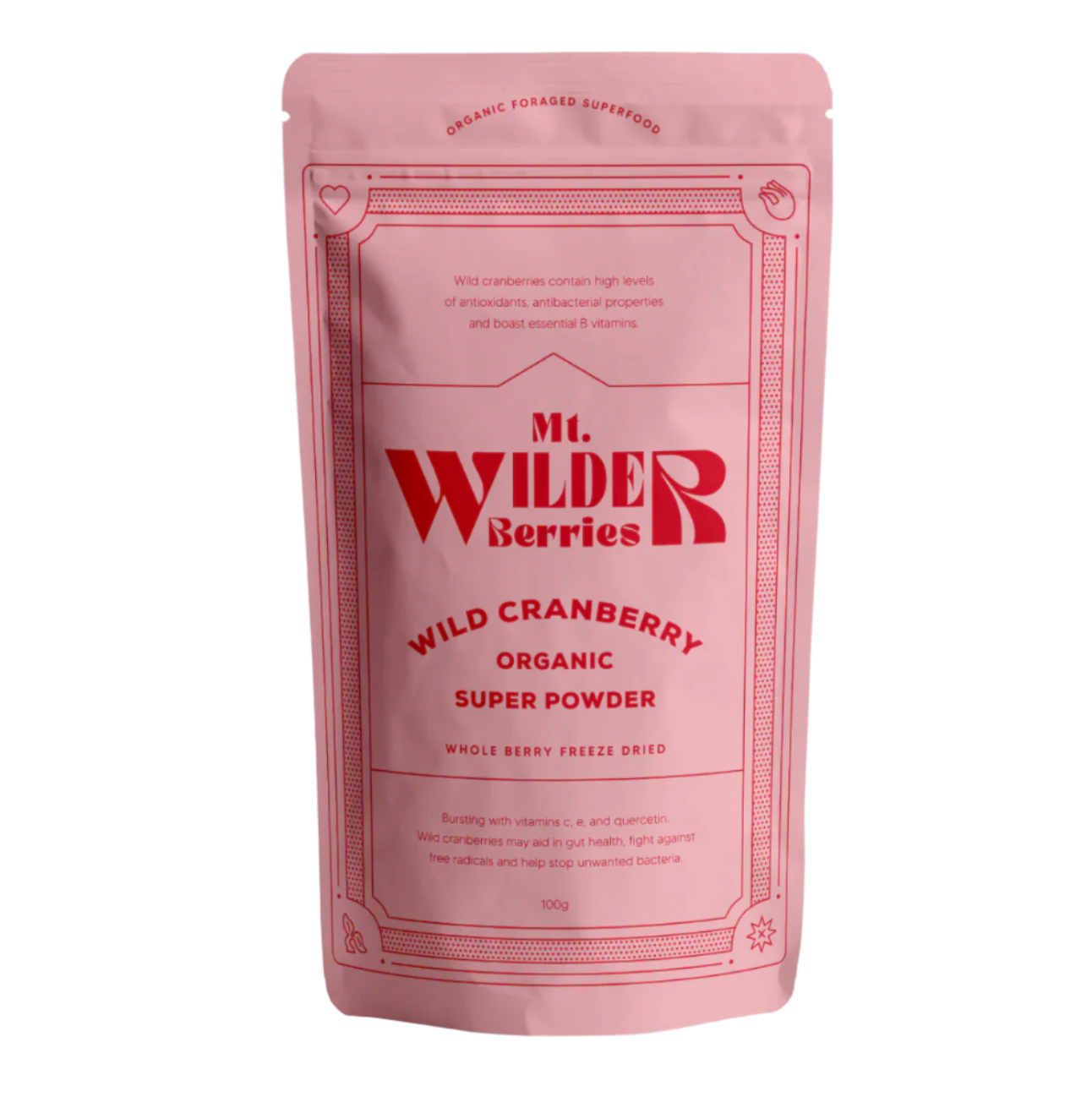 Mt. Wilder Berries Organic Wild Cranberry Powder 100g