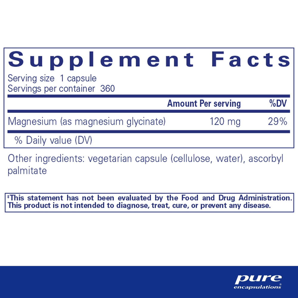 Pure Encapsulations Magnesium Glycinate 180 Capsules