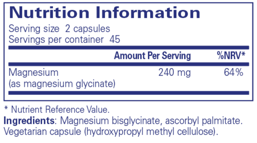 Pure Encapsulations Magnesium Glycinate 90 Capsules