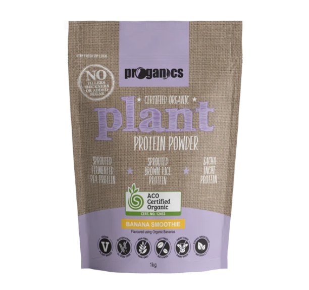 Proganics Plant Protein Powder Banana Smoothie 1kg