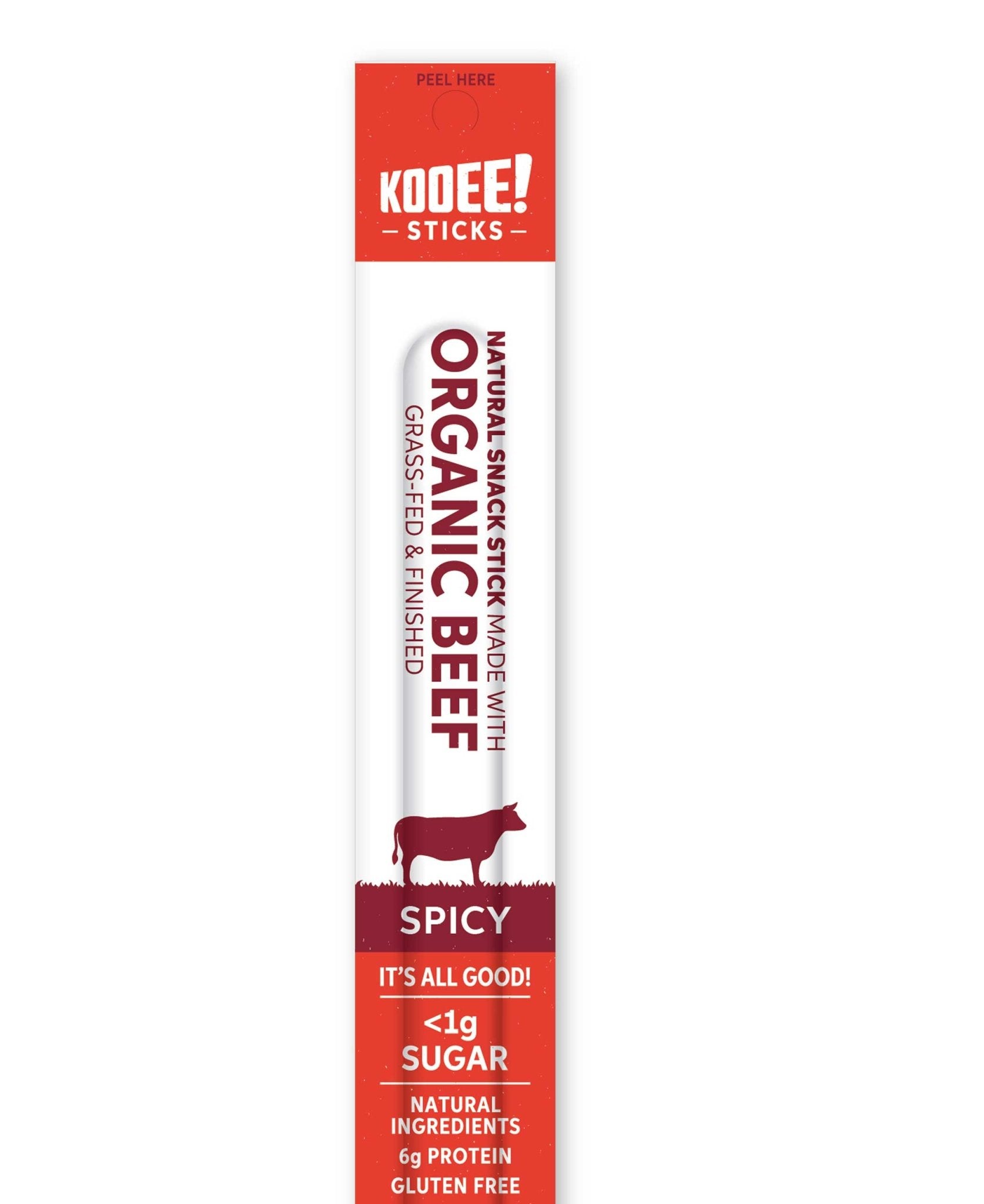 Kooee Grass - Fed Beef Snack Stick Spicy 25g - JING Organics