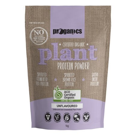 Proganics Plant Protein Powder Unflavoured 1kg