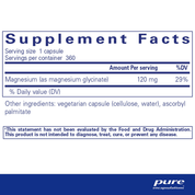 Pure Encapsulations Magnesium Glycinate 180 Capsules - JING Organics