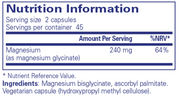 Pure Encapsulations Magnesium Glycinate 90 Capsules - JING Organics