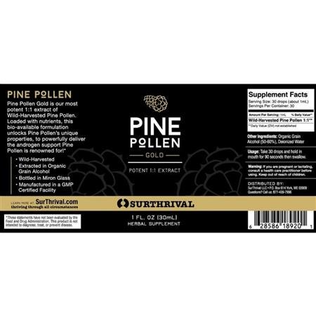 Surthrival Pine Pollen Gold 30ml - JING Organics